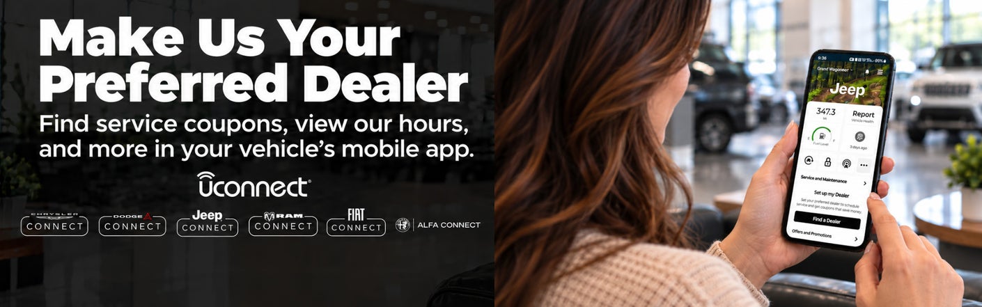 uconnect® make us your preferred dealer | Duncan Chrysler Dodge Jeep RAM in Rocky Mount VA